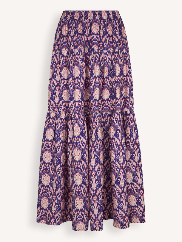 Ontdek de Sunset viscosemix maxi rok met print van Lollys Laundry in de kleur Paars bij Orangebag. Op werkdagen voor 21:45 besteld, morgen in huis.