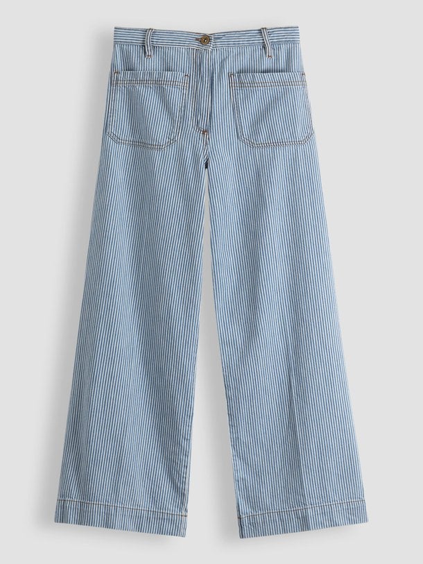 Ontdek de Aldricks katoenen wide leg cropped broek van Sessun in de kleur blauw bij Orangebag. Op werkdagen voor 21:45 besteld, morgen in huis.