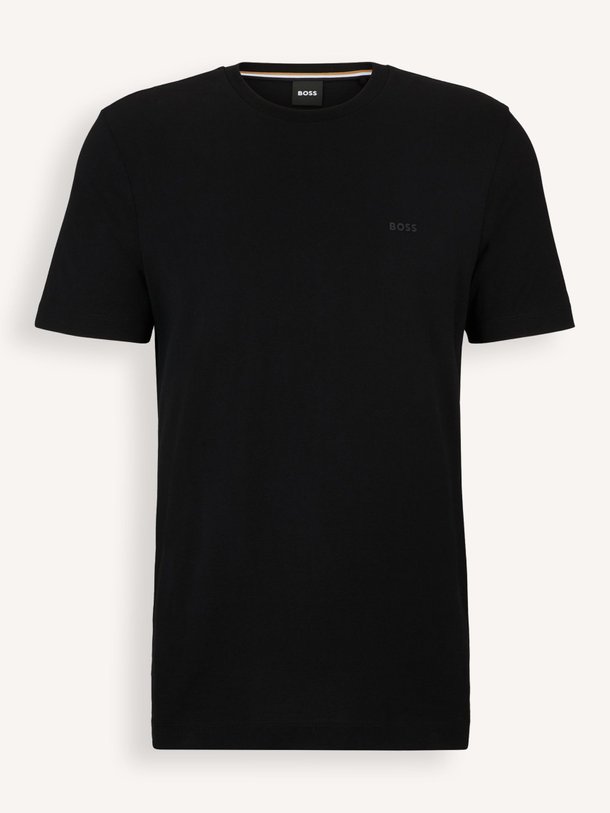 Boss Thompson - Katoenen Logo T-Shirt - Zwart Ontdek de Thompson katoenen logo T-shirt van Boss in de kleur zwart bij Orangebag. Op werkdagen voor 21:45 besteld, morgen in huis.