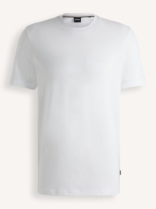 Boss Thompson - Katoenen Logo T-Shirt - Wit Ontdek de Thompson katoenen logo T-shirt van Boss in de kleur wit bij Orangebag. Op werkdagen voor 21:45 besteld, morgen in huis.