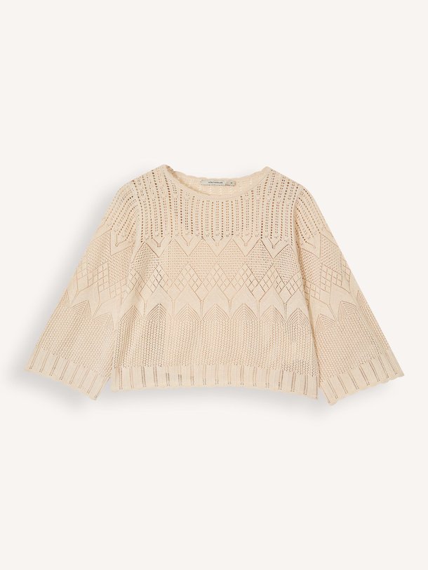 Ontdek de Frana katoenmix opengewerkte top van La Fee Maraboutee in de kleur Beige bij Orangebag. Op werkdagen voor 21:45 besteld, morgen in huis.