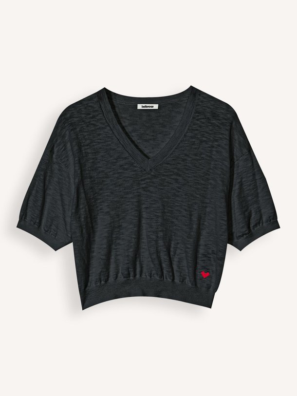Ontdek de Dadif katoen/linnenmix top van Bellerose in de kleur Antraciet bij Orangebag. Op werkdagen voor 21:45 besteld, morgen in huis.