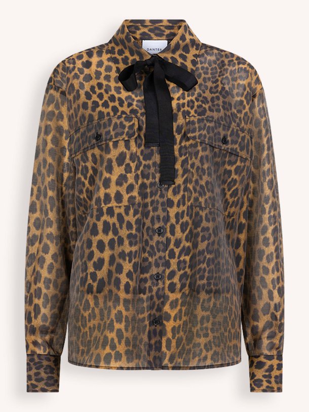 Ontdek de Rique tencelmix blouse met leopard print van Dante 6 in de kleur Bruin bij Orangebag. Op werkdagen voor 21:45 besteld, morgen in huis.