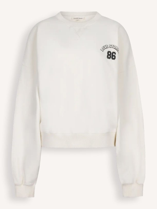 Love Stories Sloane - Katoenen Logo Sweater - Off-White Ontdek de Sloane katoenen logo sweater van Love Stories in de kleur off-white bij Orangebag. Op werkdagen voor 21:45 besteld, morgen in huis.