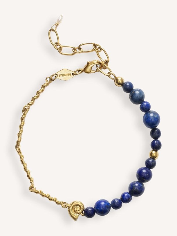 Ontdek de Deep Blue vergulde armband met kralen van Anni Lu in de kleur Blauw bij Orangebag. Op werkdagen voor 21:45 besteld, morgen in huis.