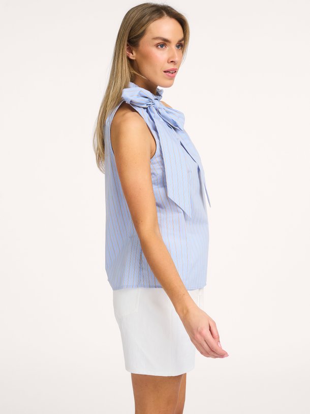 Ontdek de Augusta organic cotton mix gestreepte top van Modstrom in de kleur Blauw bij Orangebag. Op werkdagen voor 21:45 besteld, morgen in huis.