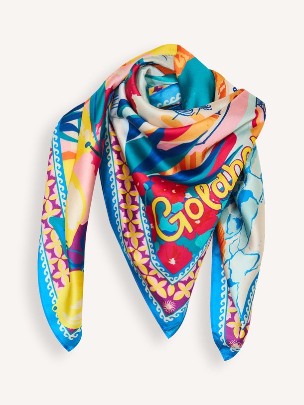 Ontdek de Lumezza geweven sjaal met print van Goldbergh in de kleur Blauw bij Orangebag. Op werkdagen voor 21:45 besteld, morgen in huis.