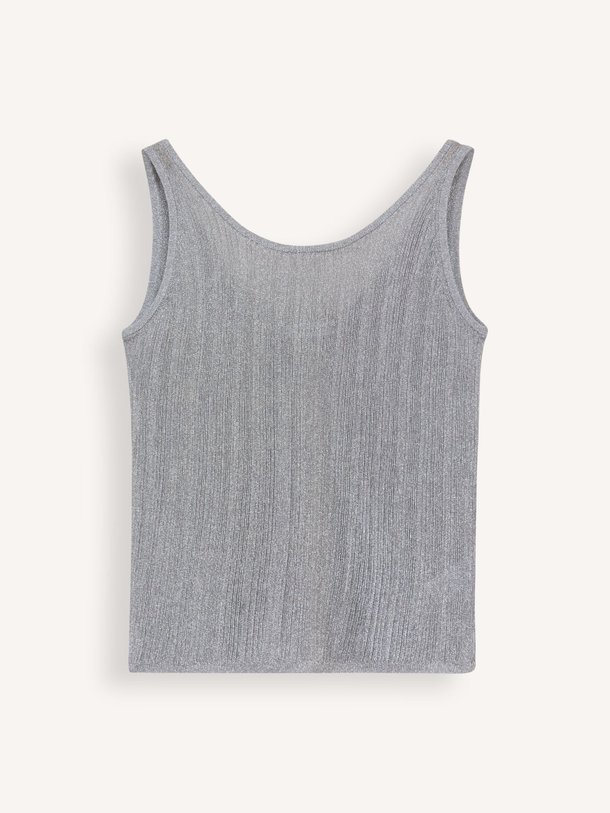 Ontdek de Caroline viscosemix lurex tanktop van Knit-ted in de kleur zilverkleur bij Orangebag. Op werkdagen voor 21:45 besteld, morgen in huis.