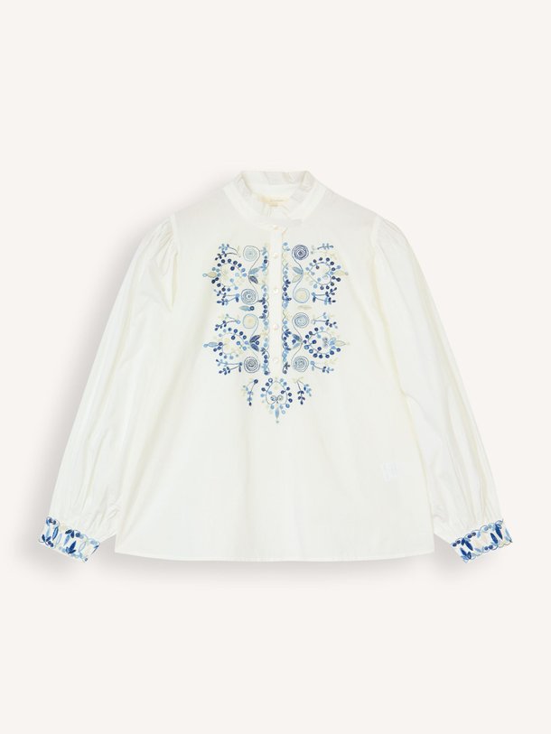 Ontdek de Swirling katoenen top van Louizon in de kleur ecru bij Orangebag. Op werkdagen voor 21:45 besteld, morgen in huis.