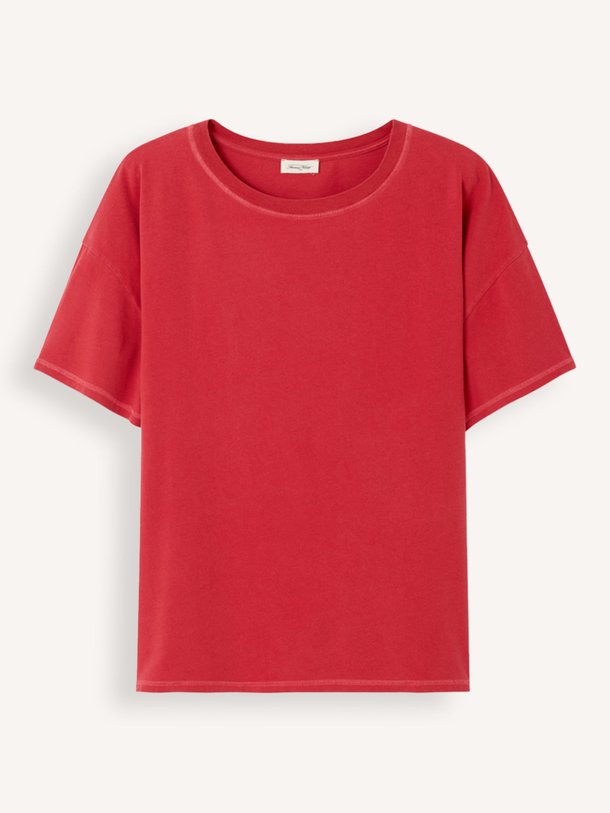 Ontdek de Pymaz katoenmix T-shirt van American Vintage in de kleur Rood bij Orangebag. Op werkdagen voor 21:45 besteld, morgen in huis.