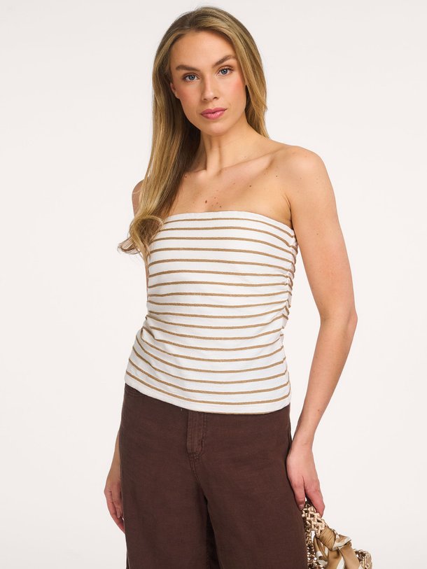 Ontdek de Katoenen badstof strapless top van Speezys in de kleur Zand bij Orangebag. Op werkdagen voor 21:45 besteld, morgen in huis.
