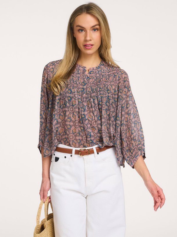 Ontdek de Tazio viscose blouse met print van ba&sh in de kleur Blauw bij Orangebag. Op werkdagen voor 21:45 besteld, morgen in huis.