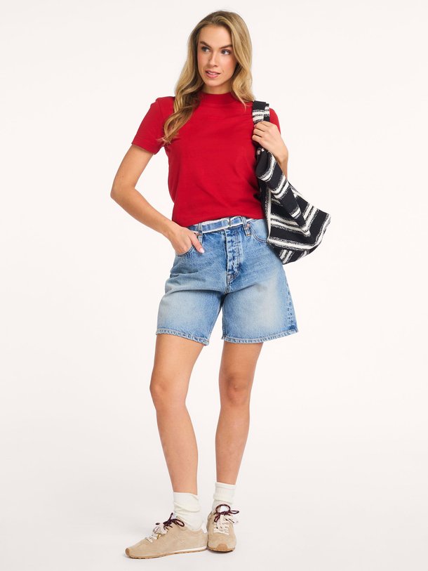 Ontdek de Piper high waist loose fit short van Bellerose in de kleur Blauw bij Orangebag. Op werkdagen voor 21:45 besteld, morgen in huis.