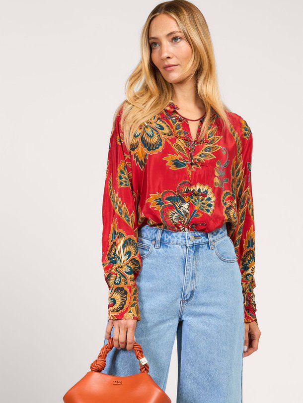Ontdek de Viscose blouse met print van Farm Rio in de kleur rood bij Orangebag. Op werkdagen voor 21:45 besteld, morgen in huis.