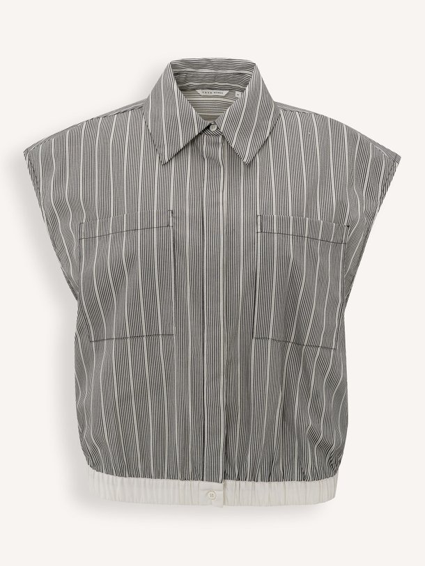 Ontdek de Katoenmix gestreepte blouse van Yaya in de kleur antraciet bij Orangebag. Op werkdagen voor 21:45 besteld, morgen in huis.