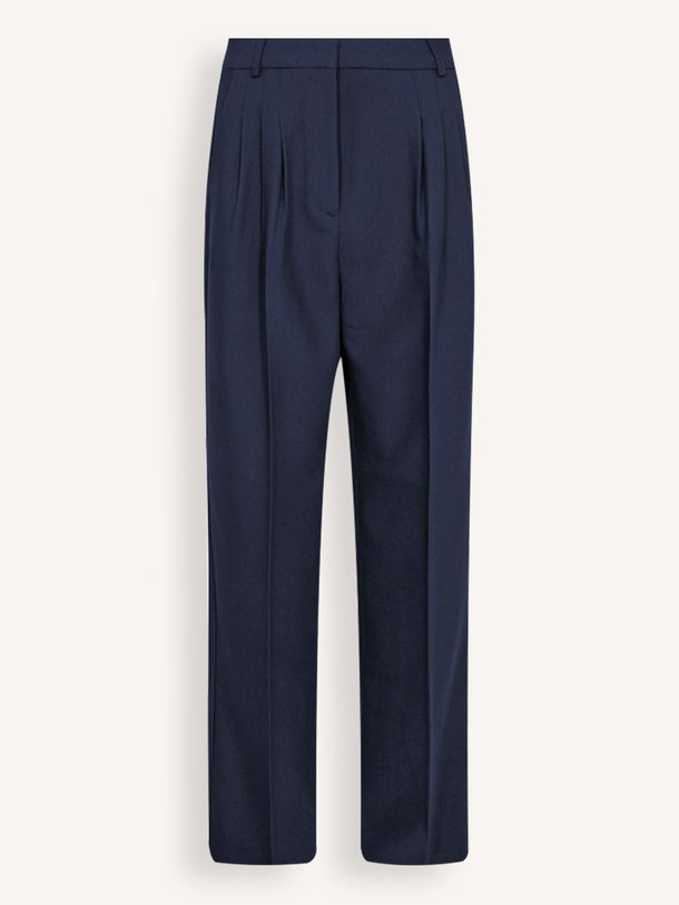 Ontdek de Vola viscosemix wide leg pantalon van Co'Couture in de kleur donkerblauw bij Orangebag. Op werkdagen voor 21:45 besteld, morgen in huis.