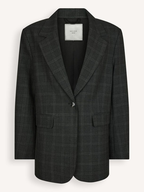 Ontdek de Gaby viscosemix geruite blazer van Neo Noir in de kleur Antraciet bij Orangebag. Op werkdagen voor 21:45 besteld, morgen in huis.