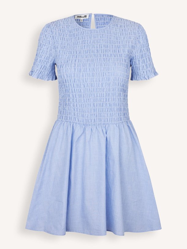 Ontdek de Assandra organic cotton gestreepte jurk van Baum und Pferdgarten in de kleur Blauw bij Orangebag. Op werkdagen voor 21:45 besteld, morgen in huis.