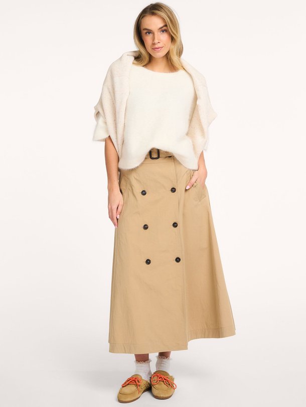 Ontdek de Hettie katoenmix A-lijn rok van Bellerose in de kleur Zand bij Orangebag. Op werkdagen voor 21:45 besteld, morgen in huis.