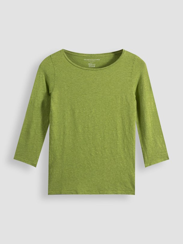 Majestic Filatures Mgd011 Linnenmix Slub Top - Groen Ontdek de MGD011 Linnenmix slub top van Majestic Filatures in de kleur groen bij Orangebag. Op werkdagen voor 21:45 besteld, morgen in huis.