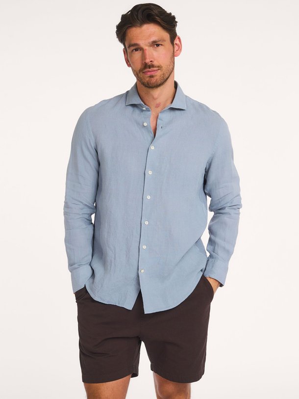 Ontdek de Linnen overhemd van Profuomo in de kleur Blauw bij Orangebag. Op werkdagen voor 21:45 besteld, morgen in huis.