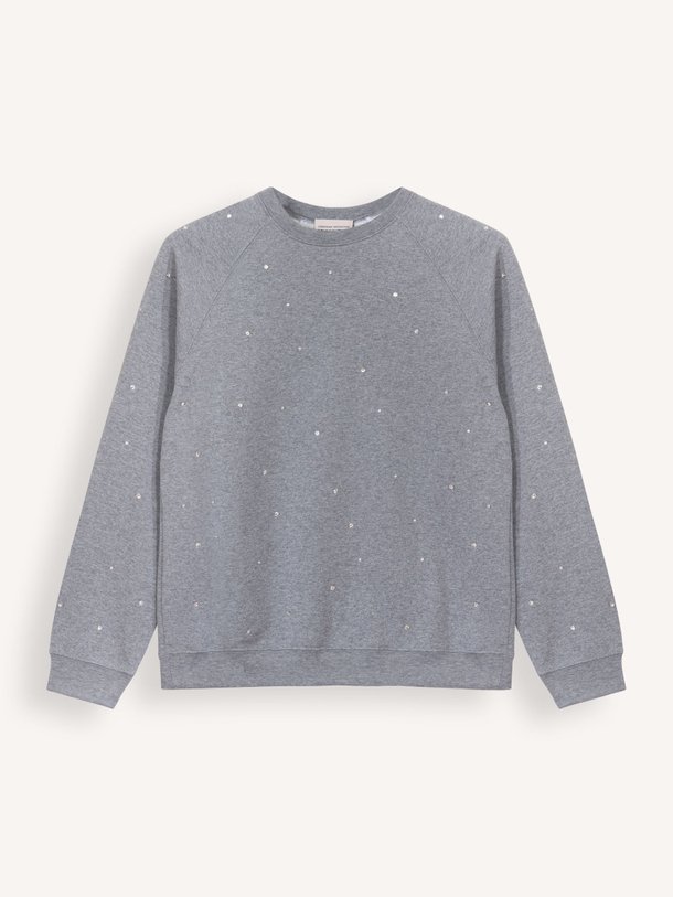 Ontdek de Katoenmix gemêleerde sweater met applicaties van Semicouture in de kleur grijs bij Orangebag. Op werkdagen voor 21:45 besteld, morgen in huis.