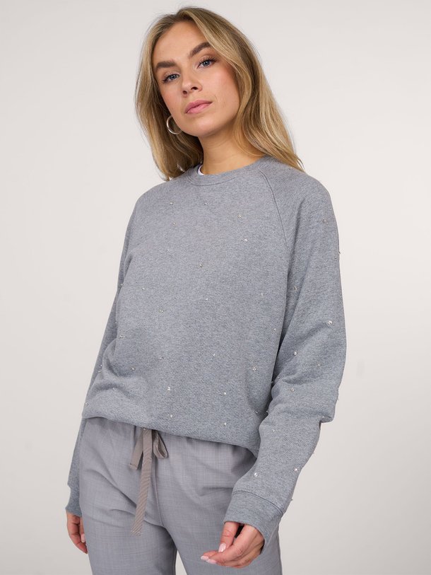 Ontdek de Katoenmix gemêleerde sweater met applicaties van Semicouture in de kleur grijs bij Orangebag. Op werkdagen voor 21:45 besteld, morgen in huis.