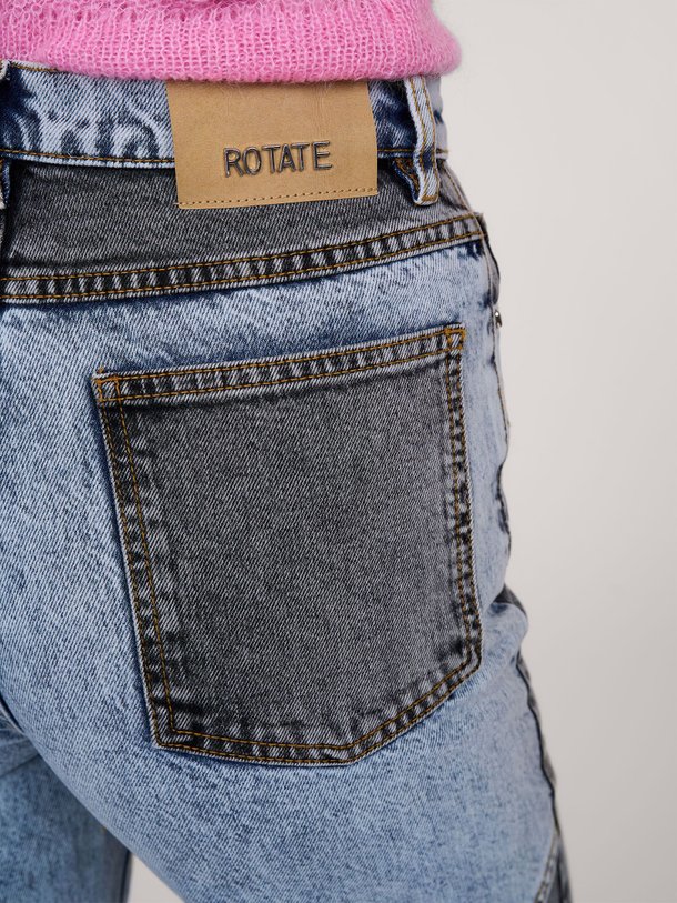 Ontdek de High waist straight fit patchwork jeans van Rotate Birger Christensen in de kleur blauwgrijs bij Orangebag. Op werkdagen voor 21:45 besteld, morgen in huis.