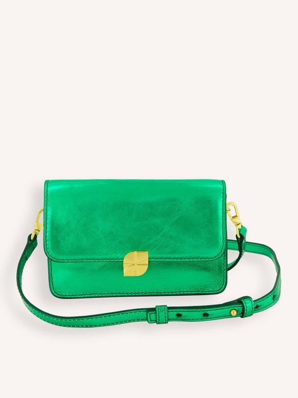 Ontdek de Loua lederen metallic crossbody tas van By-Bar in de kleur Groen bij Orangebag. Op werkdagen voor 21:45 besteld, morgen in huis.