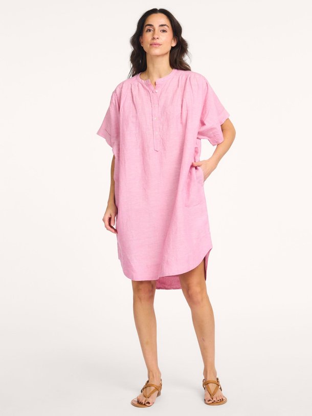 Ontdek de Amber linnen jurk van By-Bar in de kleur Roze bij Orangebag. Op werkdagen voor 21:45 besteld, morgen in huis.