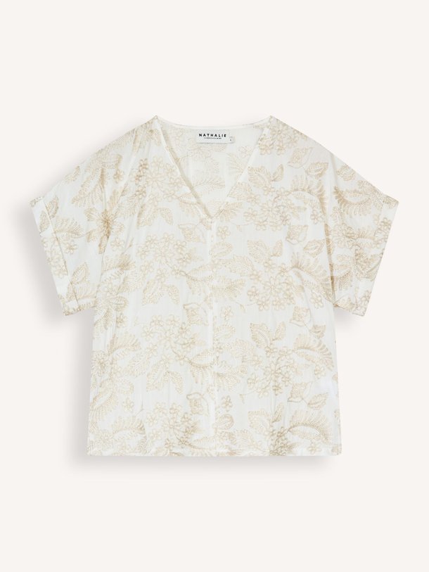 Ontdek de Faro rayon top met borduursel van Nathalie Vleeschouwer in de kleur ecru bij Orangebag. Op werkdagen voor 21:45 besteld, morgen in huis.