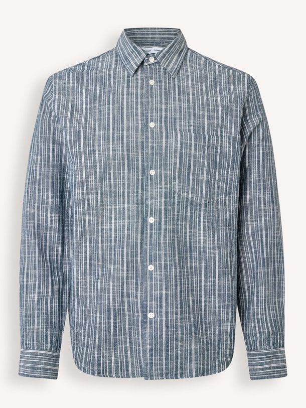 Ontdek de Liam katoenen/linnenmix overhemd van Samsoe Samsoe in de kleur blauw bij Orangebag. Op werkdagen voor 21:45 besteld, morgen in huis.