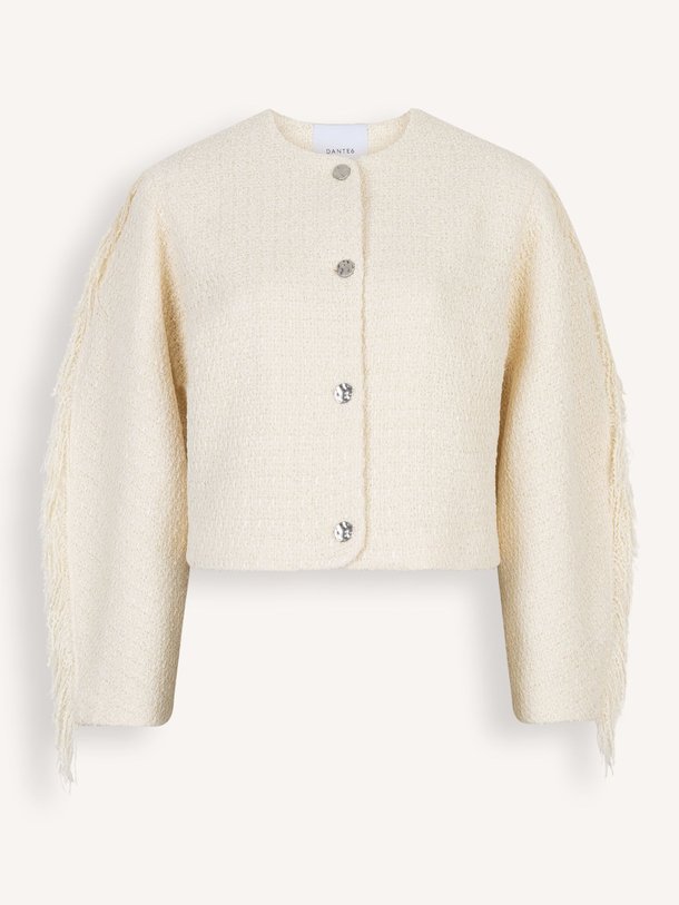 Ontdek de Vale viscosemix bouclé jasje van Dante 6 in de kleur Crème bij Orangebag. Op werkdagen voor 21:45 besteld, morgen in huis.