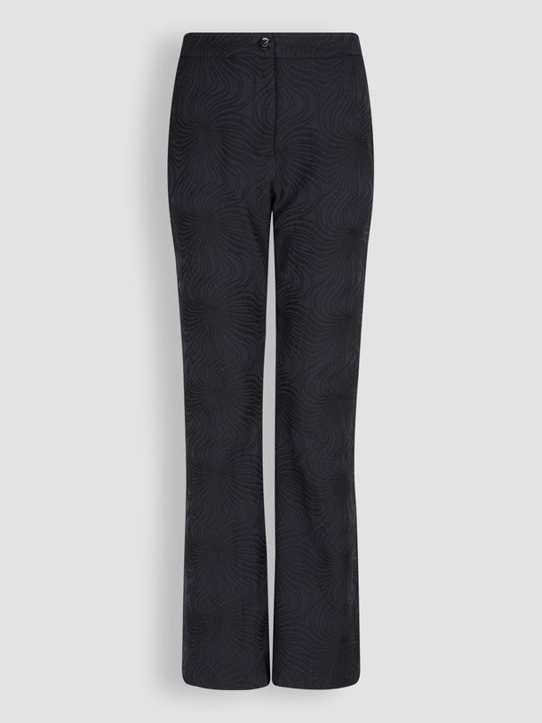 Ontdek de Geweven flared broek met dessin van Summum in de kleur donkerblauw bij Orangebag. Op werkdagen voor 21:45 besteld, morgen in huis.