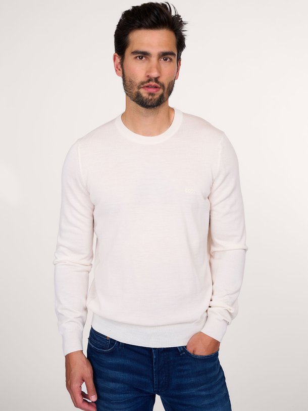 Ontdek de Botto wollen trui van Boss in de kleur off-white bij Orangebag. Op werkdagen voor 21:45 besteld, morgen in huis.