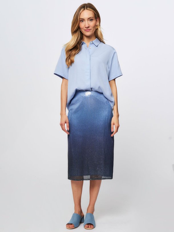 Ontdek de Saagneta geweven pailletten rok van Samsoe Samsoe in de kleur blauw bij Orangebag. Op werkdagen voor 21:45 besteld, morgen in huis.