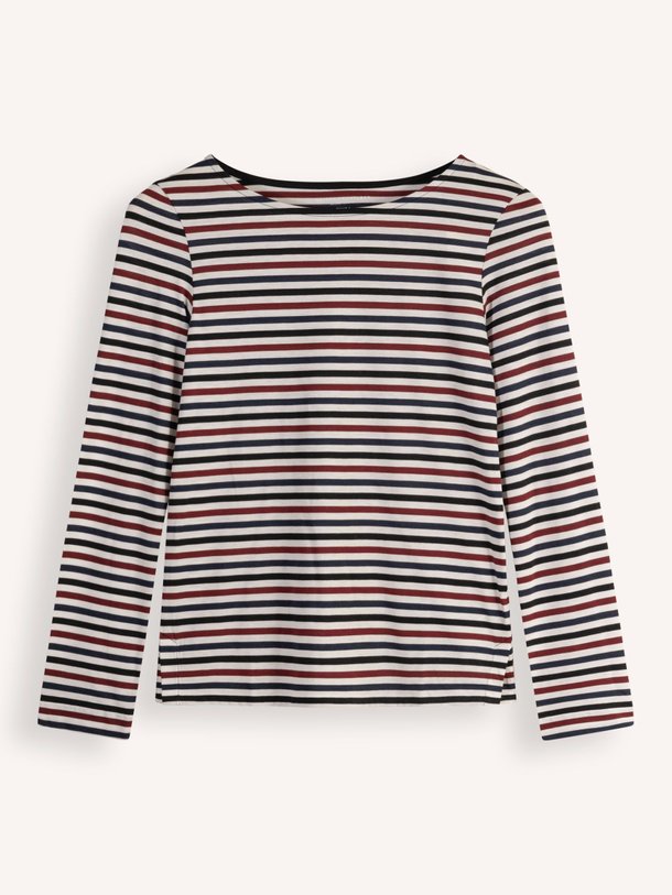 Ontdek de M440 Lycocellmix longsleeve met gestreept dessin van Majestic Filatures in de kleur rood bij Orangebag. Op werkdagen voor 21:45 besteld, morgen in huis.