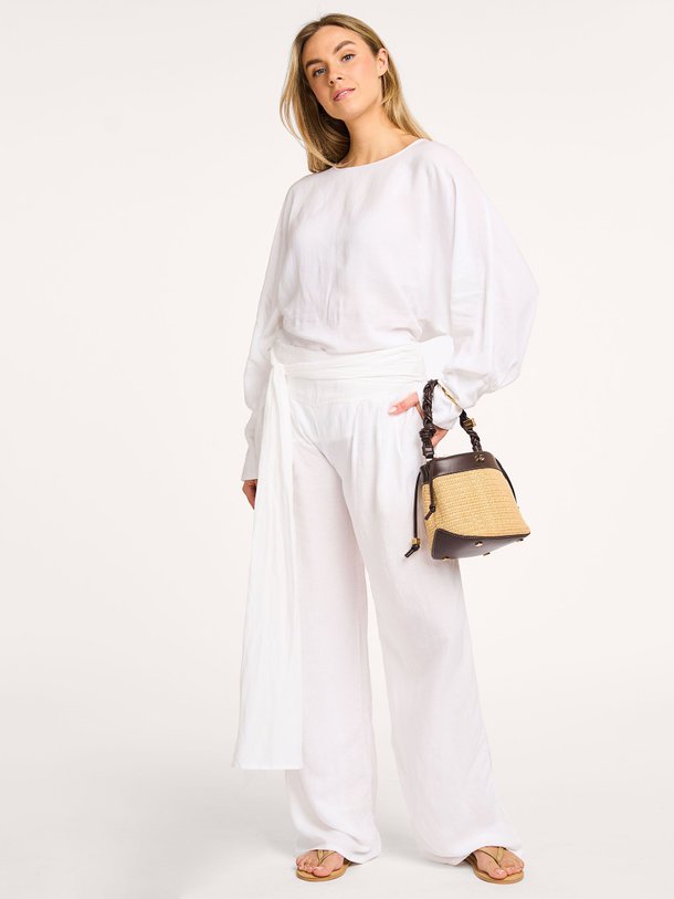 Ontdek de Sage viscose/linnenmix broek van Lois in de kleur wit bij Orangebag. Op werkdagen voor 21:45 besteld, morgen in huis.