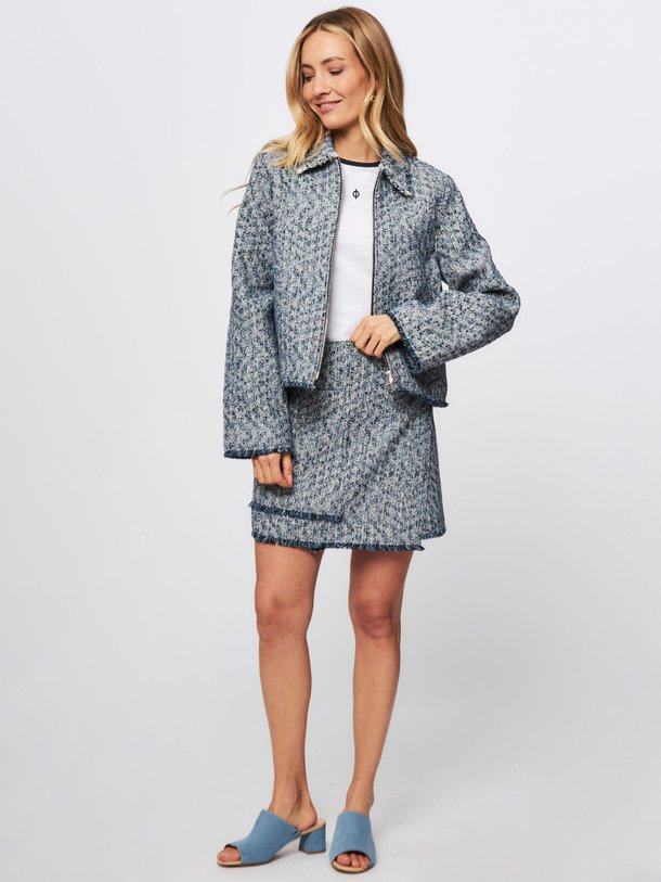 Ontdek de Salinez katoenmix gemêleerde tweed rok van Samsoe Samsoe in de kleur blauw bij Orangebag. Op werkdagen voor 21:45 besteld, morgen in huis.