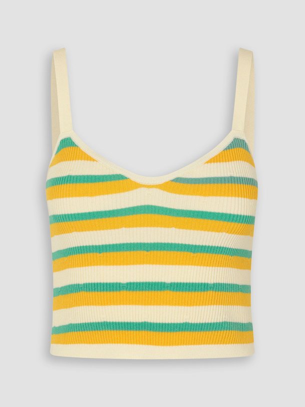Ontdek de Doris viscosemix gestreepte cropped top van Modstrom in de kleur geel bij Orangebag. Op werkdagen voor 21:45 besteld, morgen in huis.