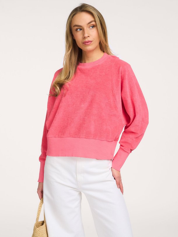 Ontdek de Katoenen badstof sweater van Speezys in de kleur Roze bij Orangebag. Op werkdagen voor 21:45 besteld, morgen in huis.