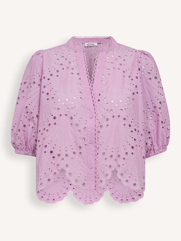 Ontdek de Naya katoenen broderie blouse van Co'Couture in de kleur roze bij Orangebag. Op werkdagen voor 21:45 besteld, morgen in huis.