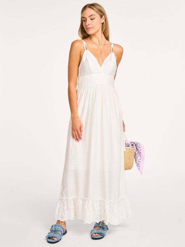 Ontdek de Hera viscosemix maxi jurk van Co'Couture in de kleur off-white bij Orangebag. Op werkdagen voor 21:45 besteld, morgen in huis.