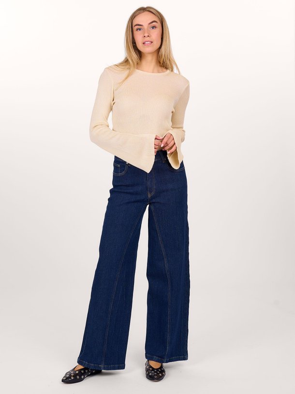 Ontdek de Hubby high waist wide leg stretch jeans van Co'Couture in de kleur donkerblauw bij Orangebag. Op werkdagen voor 21:45 besteld, morgen in huis.