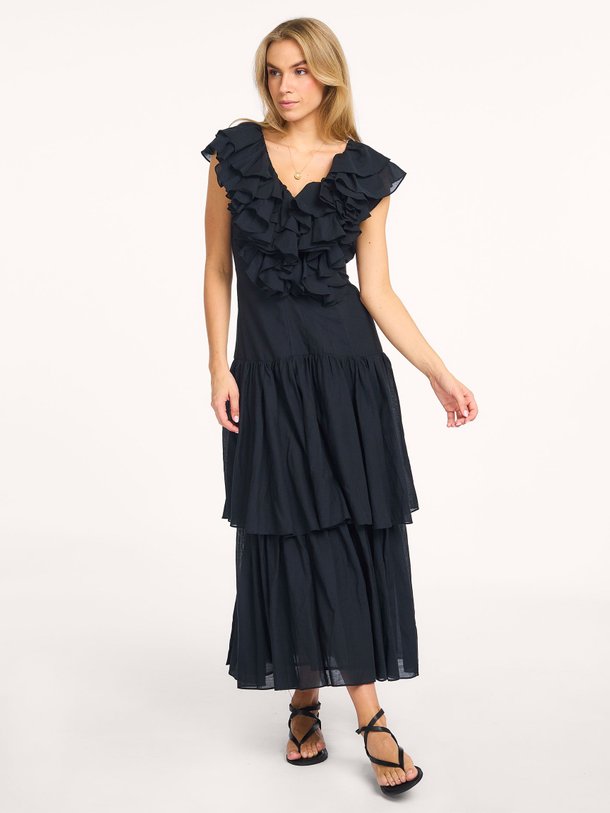 Ontdek de Loren katoenen maxi jurk van By-Bar in de kleur Zwart bij Orangebag. Op werkdagen voor 21:45 besteld, morgen in huis.