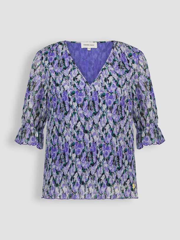 Ontdek de Paula geweven plissé top met print van Fabienne Chapot in de kleur paars bij Orangebag. Op werkdagen voor 21:45 besteld, morgen in huis.