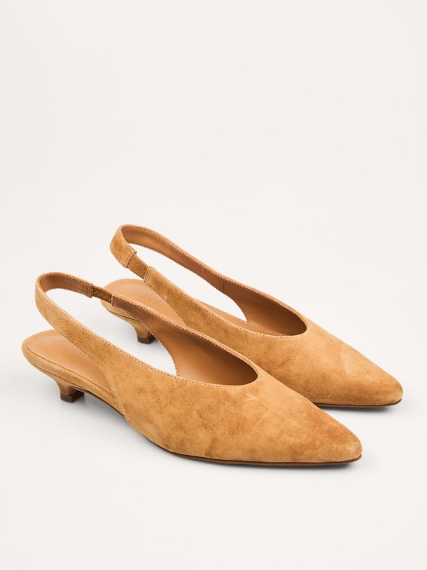 Ontdek de Lenore suède slingbacks van Toral in de kleur Camel bij Orangebag. Op werkdagen voor 21:45 besteld, morgen in huis.