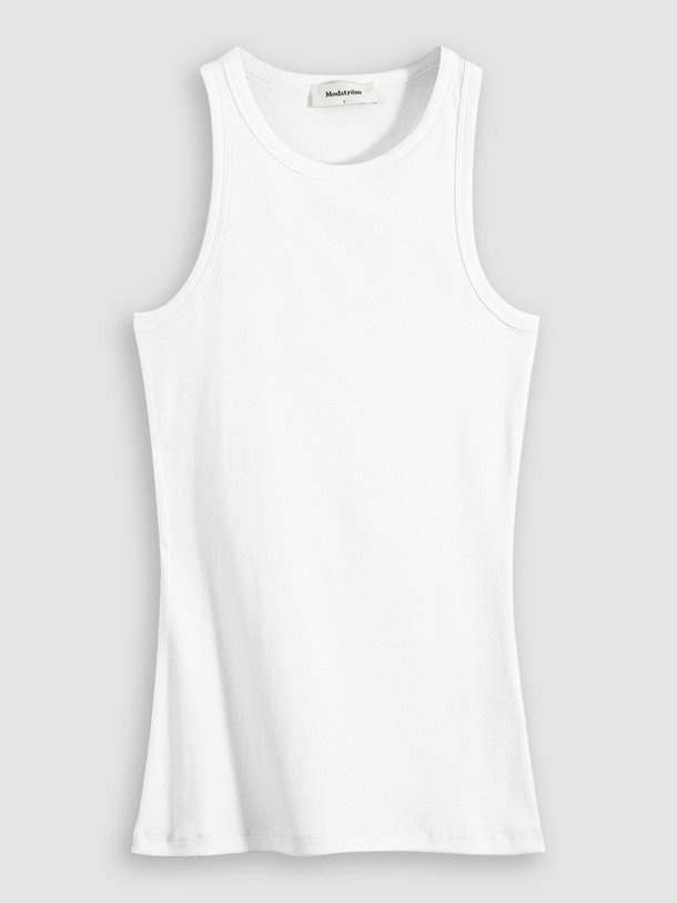 Ontdek de Igor katoenmix rib tanktop van Modstrom in de kleur wit bij Orangebag. Op werkdagen voor 21:45 besteld, morgen in huis.