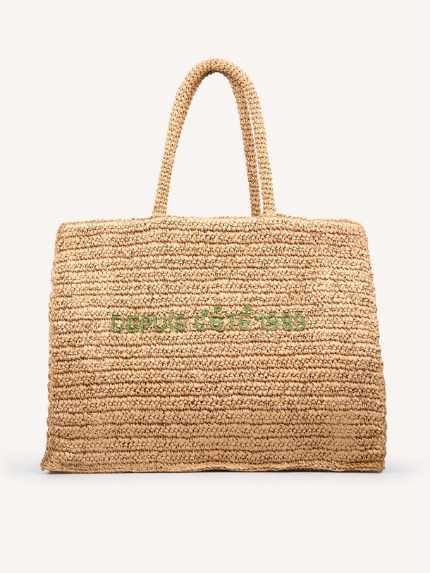 Ontdek de Itop gevlochten logo shopper van Bellerose in de kleur zand bij Orangebag. Op werkdagen voor 21:45 besteld, morgen in huis.