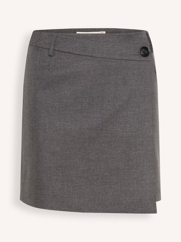 Ontdek de Paula viscosemix gemêleerde overslagrok van Gestuz in de kleur donkergrijs bij Orangebag. Op werkdagen voor 21:45 besteld, morgen in huis.